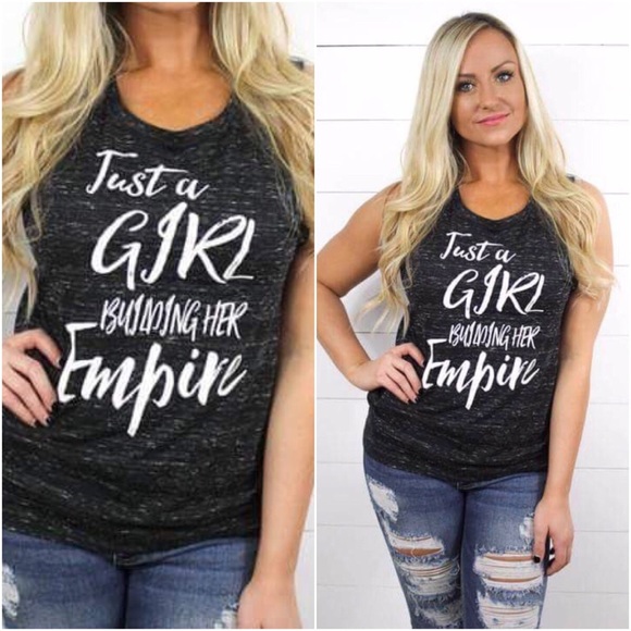 A Mermaid’s Epiphany Tops - 🆕LAST ONE 💔 Just a Girl Tank in Black Marble